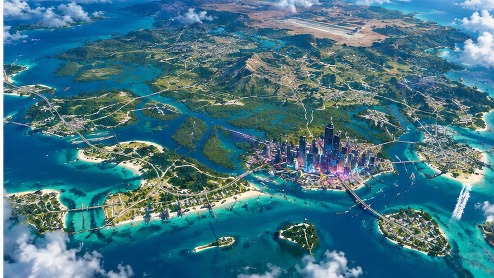 Illustrative GTA VI-inspired map visual